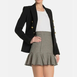 Veronica Beard Black and White Mini Skirt